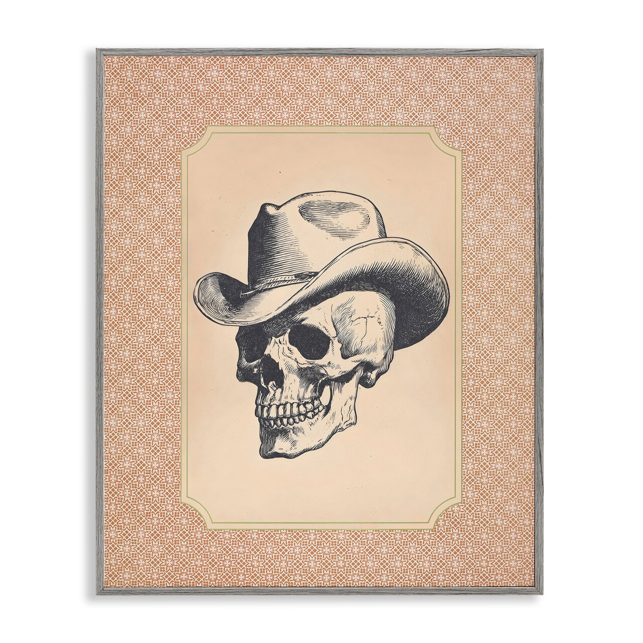 Stupell Industries Vintage Cowboy Skull Framed Giclee, design by Arlington Prints